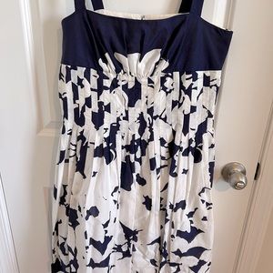 Navy and White cocktail dress - size 10